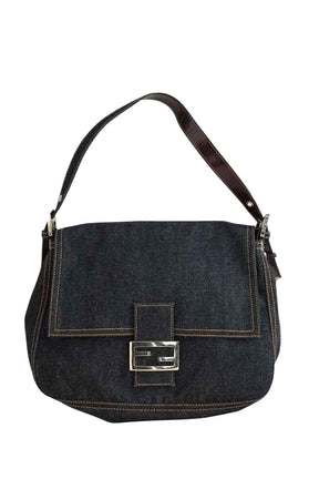 Sac porté épaule Fendi Bleu en Coton - Seconde Main