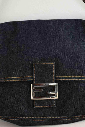 Sac porté épaule Fendi Bleu en Coton