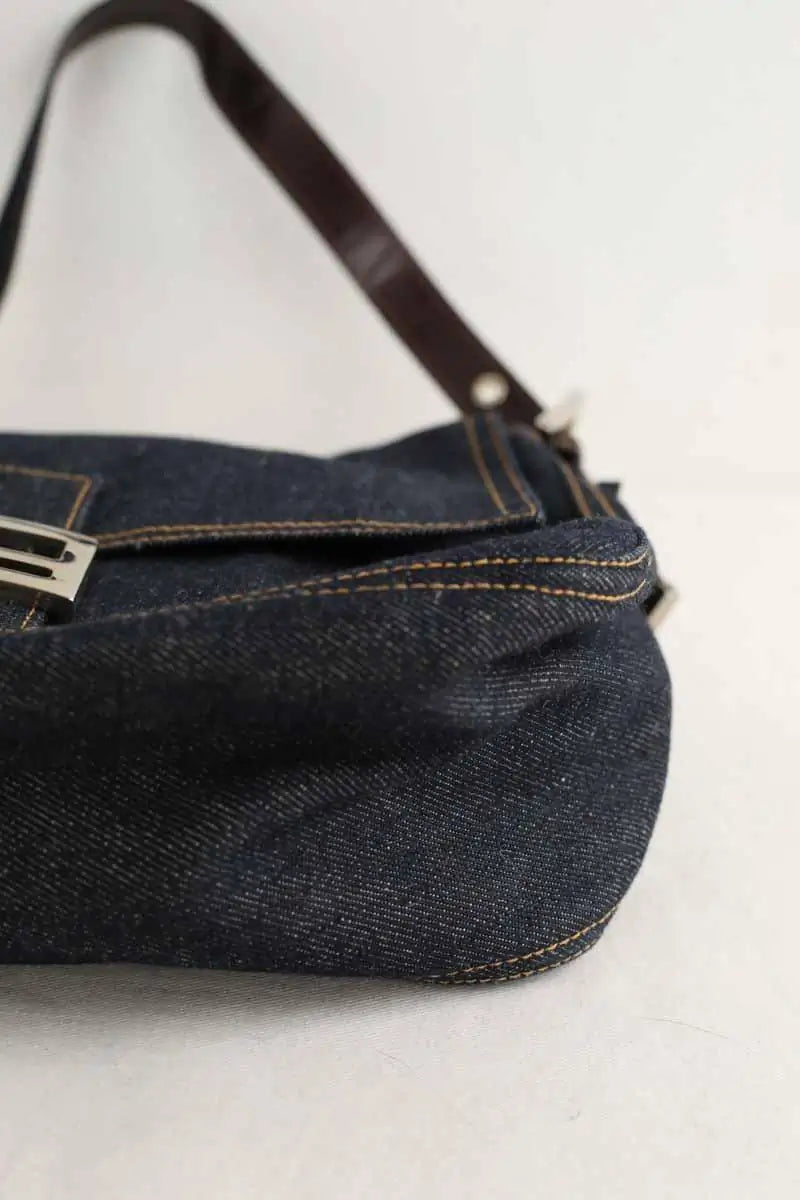 Sac porté épaule Fendi Bleu en Coton