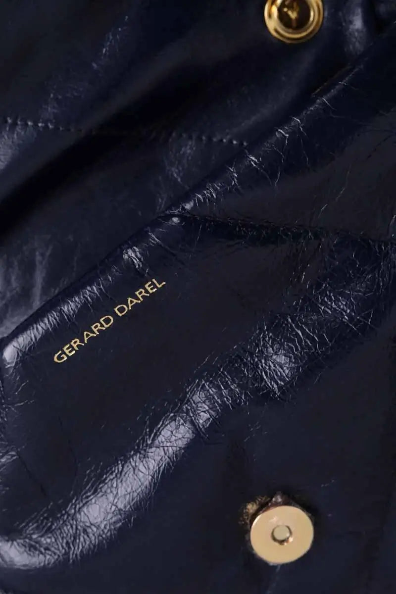 Sac porté épaule Gerard Darel Marine en Cuir