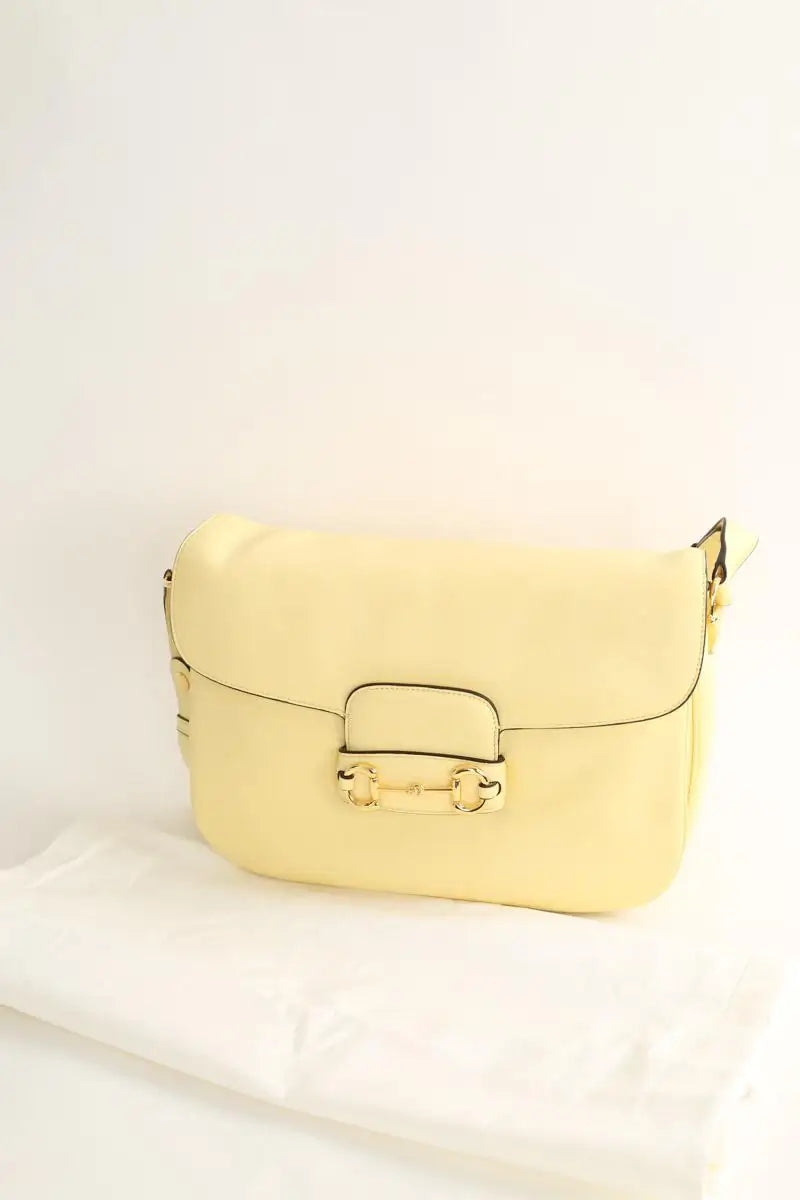 Sac porté épaule Gucci Jaune en Cuir