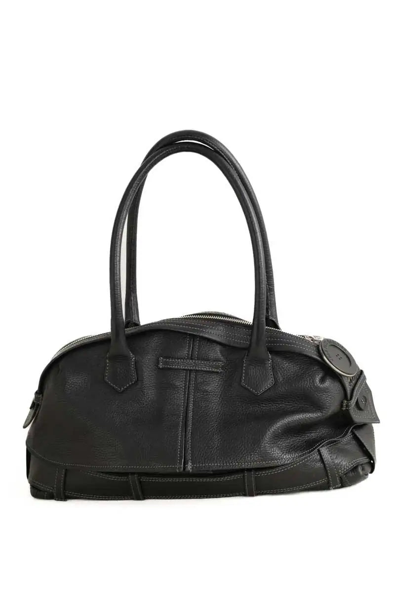 Sac porté épaule Jean Paul Gaultier Sac Trench Coat Noir en Cuir