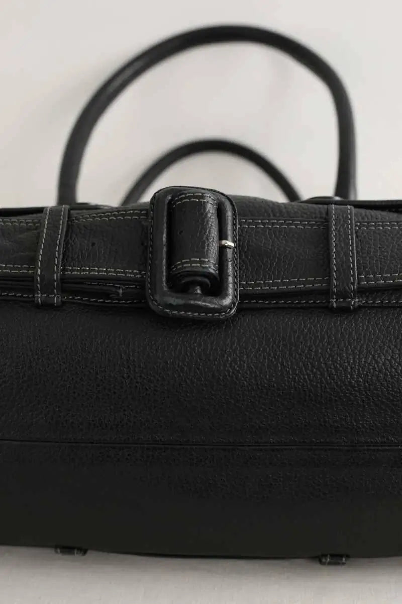 Sac porté épaule Jean Paul Gaultier Sac Trench Coat Noir en Cuir