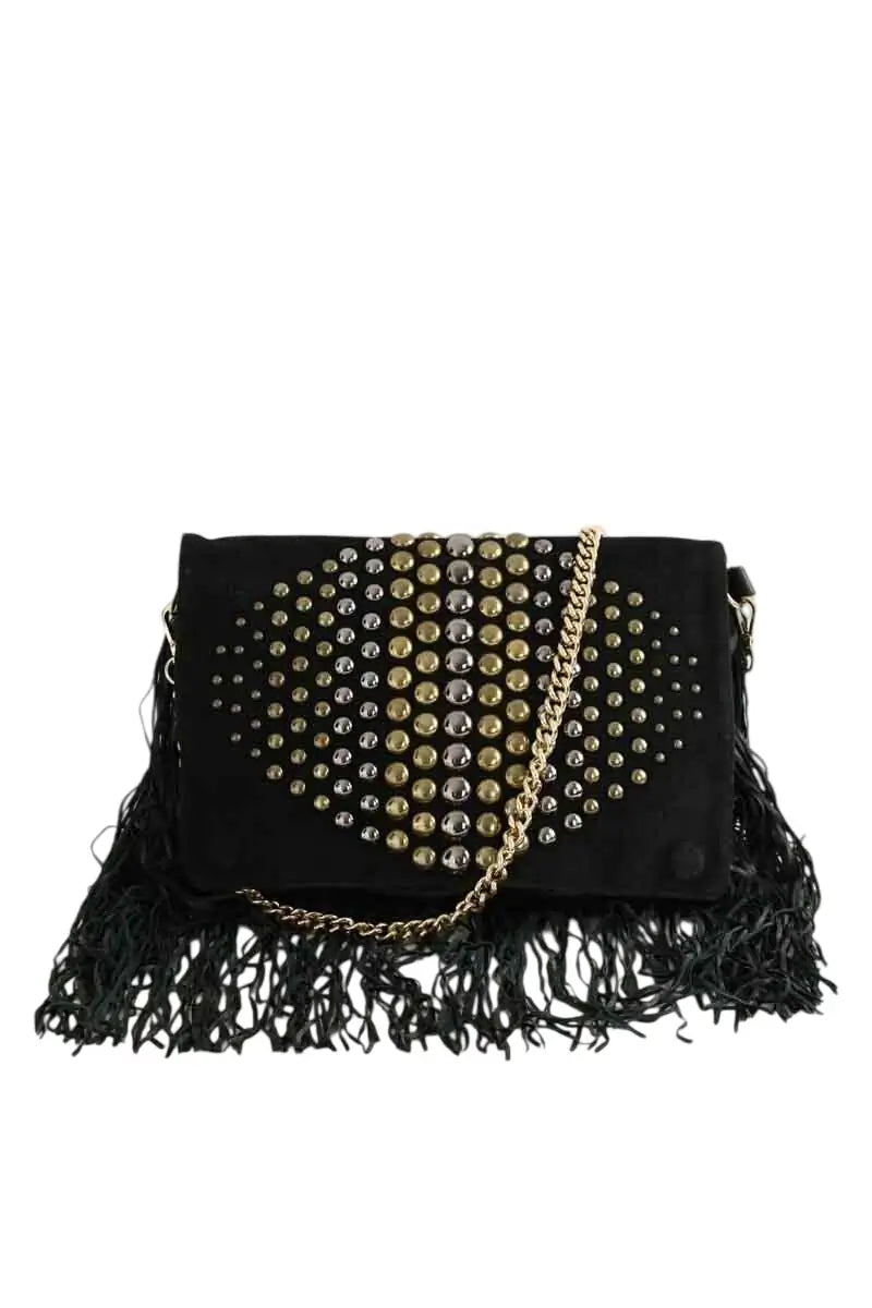 Sac porté épaule Just Cavalli Noir en Daim - Seconde Main