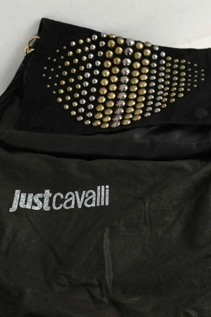 Sac porté épaule Just Cavalli Noir en Daim