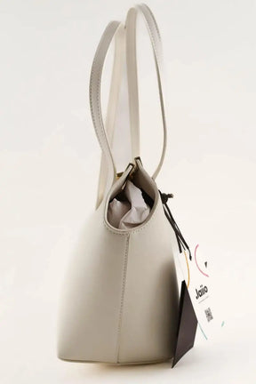 Sac porté épaule Kassandre Eileen asymétrique Ecru en Cuir
