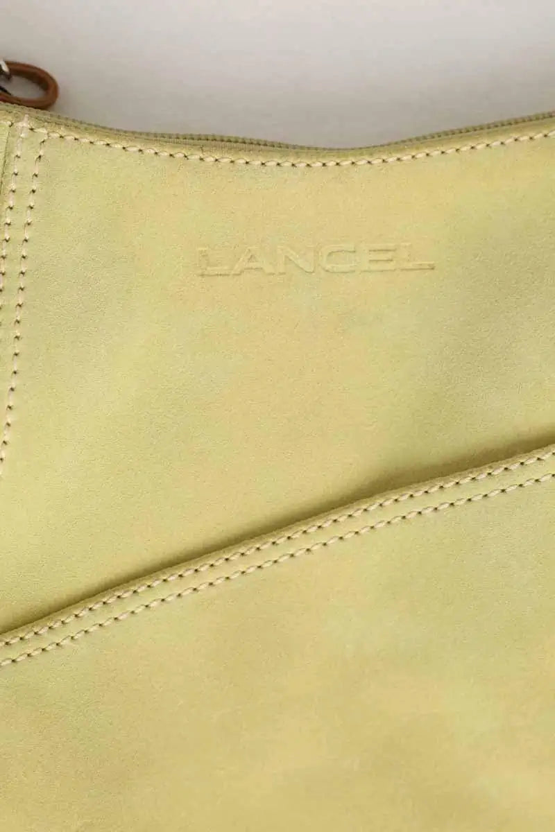 Sac porté épaule Lancel Vert en Daim