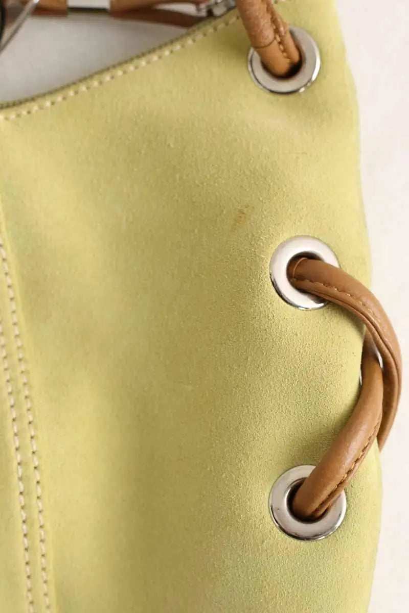 Sac porté épaule Lancel Vert en Daim
