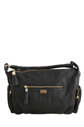 Sac porté épaule Le Tanneur Noir en Cuir - Seconde Main