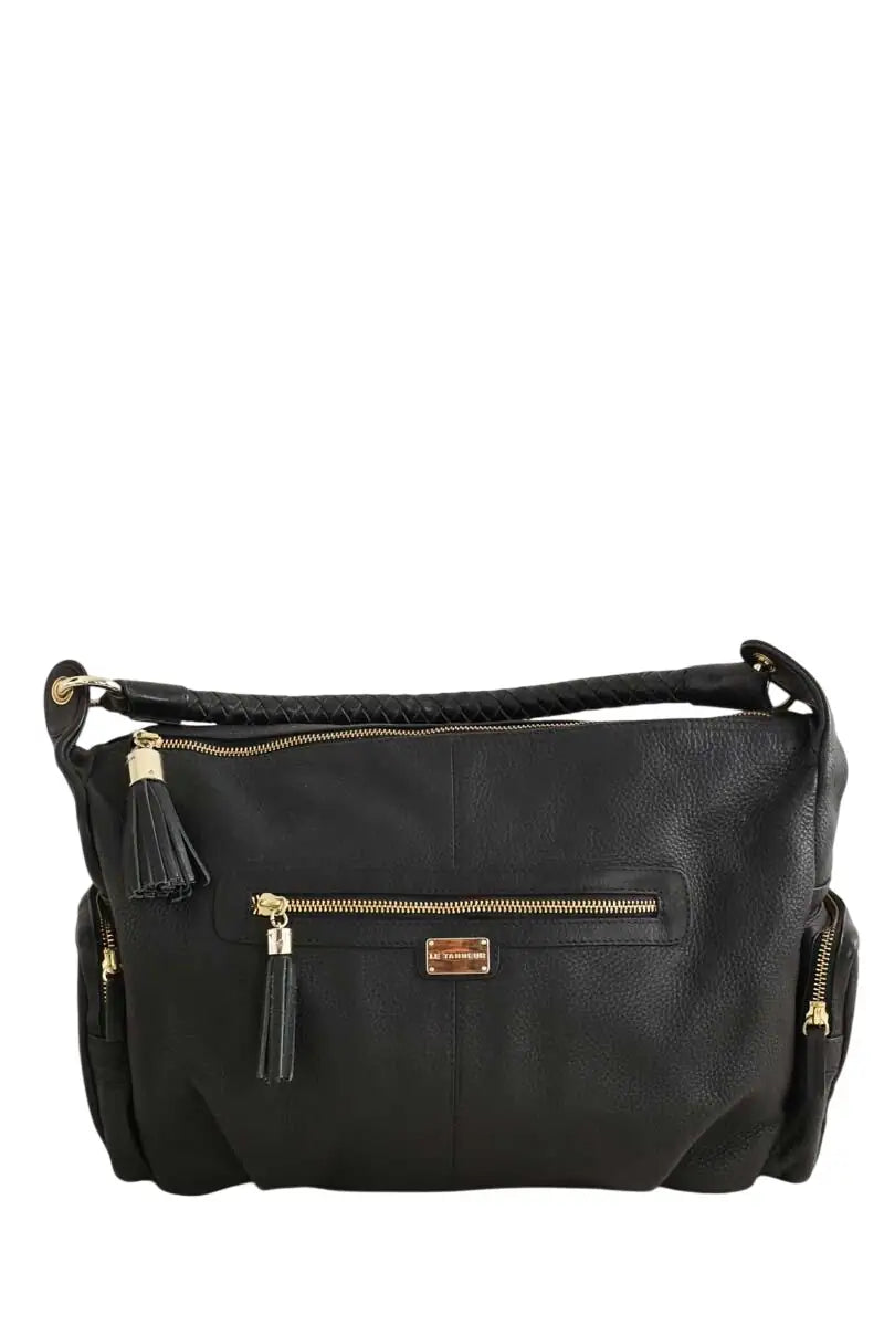 Sac porté épaule Le Tanneur Noir en Cuir - Seconde Main