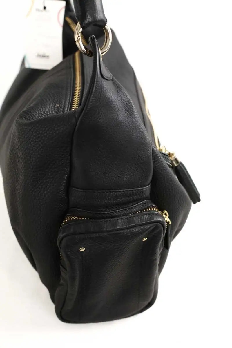 Sac porté épaule Le Tanneur Noir en Cuir