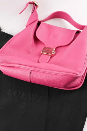 Sac porté épaule Loewe Granada Rose en Cuir