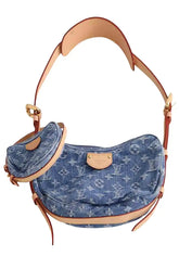 Sac porté épaule Louis Vuitton Croissant MM Bleu en Denim - Seconde Main