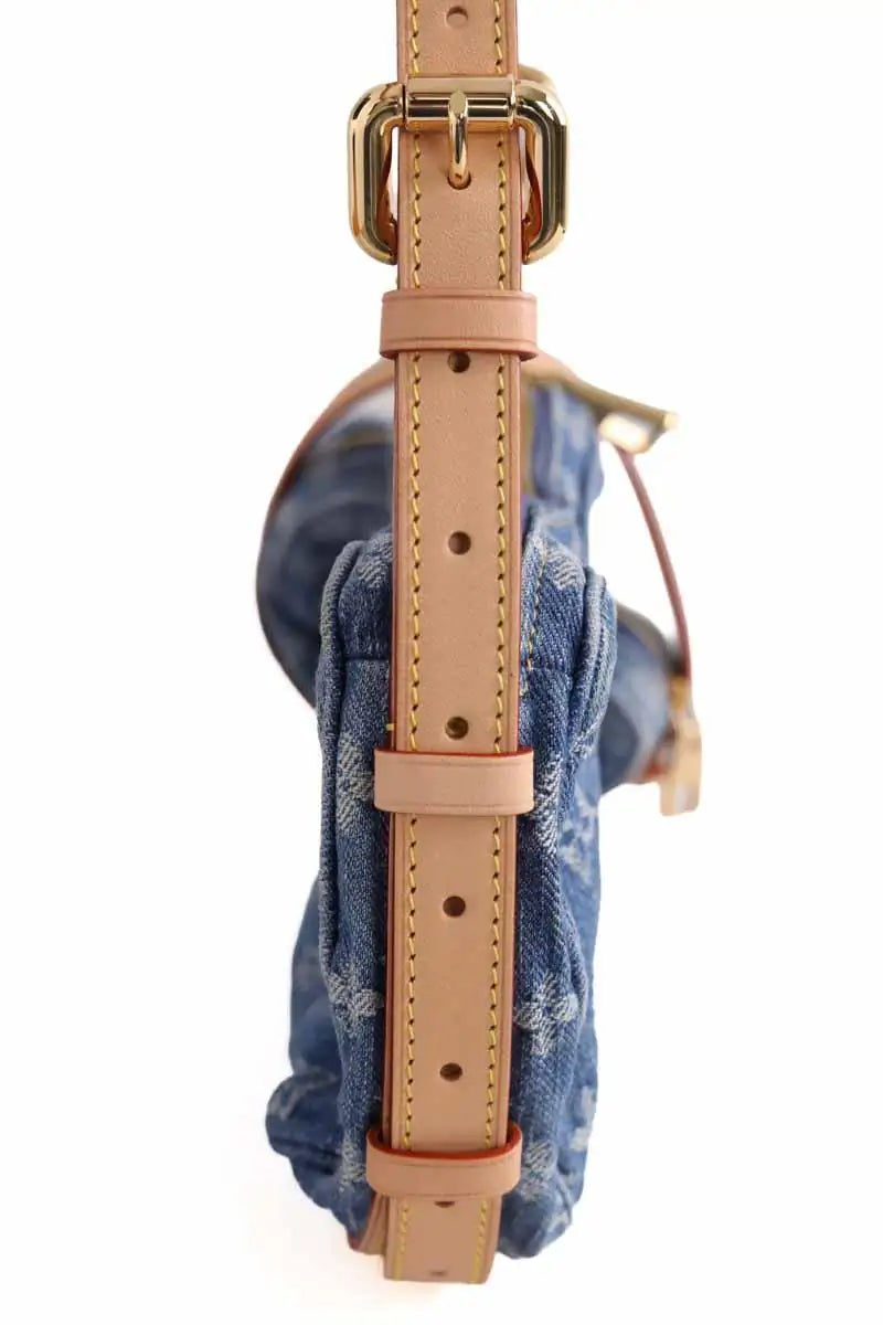 Sac porté épaule Louis Vuitton Croissant MM Bleu en Denim
