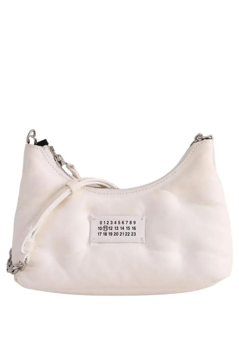 Sac porté épaule Maison Martin Margiela Glam Slam Hobo Small Blanc en Cuir - Seconde Main
