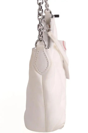 Sac porté épaule Maison Martin Margiela Glam Slam Hobo Small Blanc en Cuir