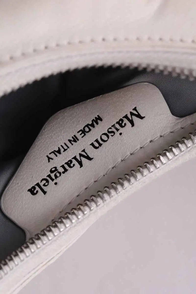 Sac porté épaule Maison Martin Margiela Glam Slam Hobo Small Blanc en Cuir