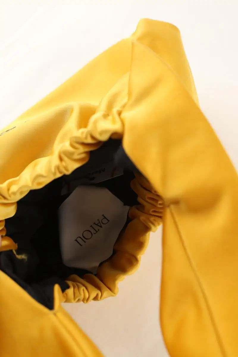 Sac porté épaule Patou Biscuit Jaune en Tissu