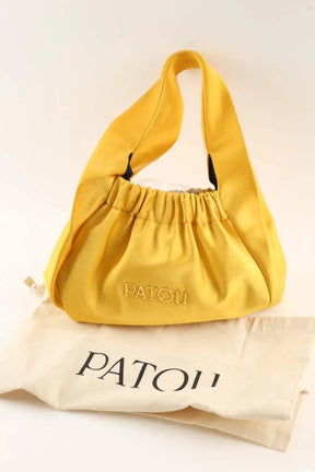 Sac porté épaule Patou Biscuit Jaune en Tissu
