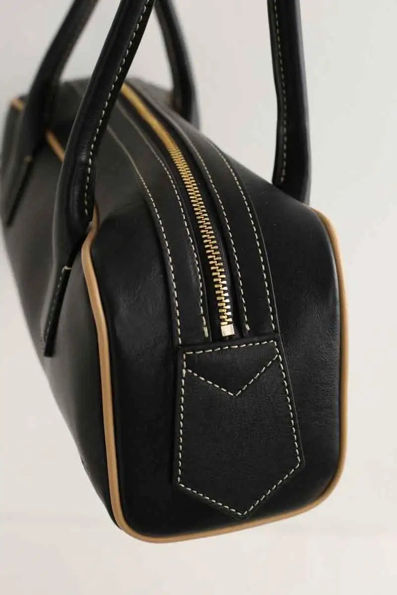 Sac porté épaule Paul Smith Agatha Noir en Cuir