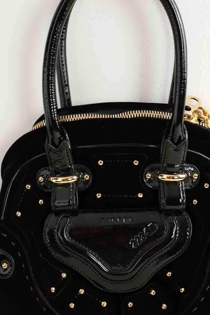 Sac porté épaule Paule Ka Violet en Velours