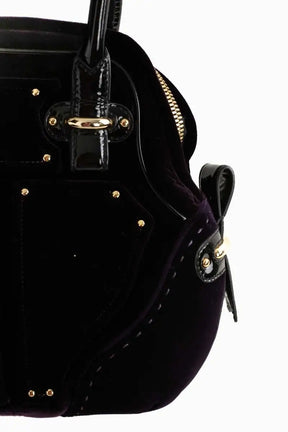 Sac porté épaule Paule Ka Violet en Velours