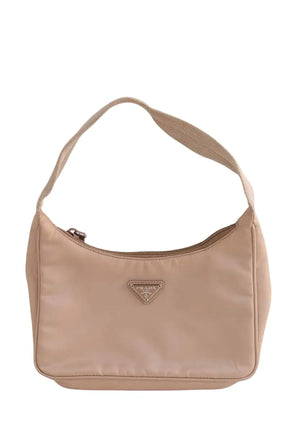 Sac porté épaule Prada Re-Edition 2005 Camel en Tissu - Seconde Main