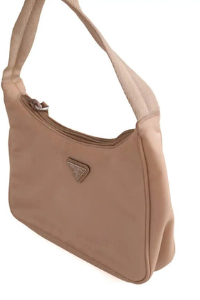 Sac porté épaule Prada Re-Edition 2005 Camel en Tissu