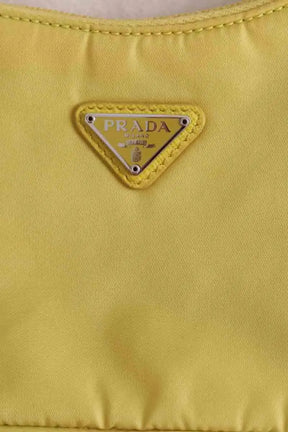 Sac porté épaule Prada Re-Edition 2005 Jaune en Tissu