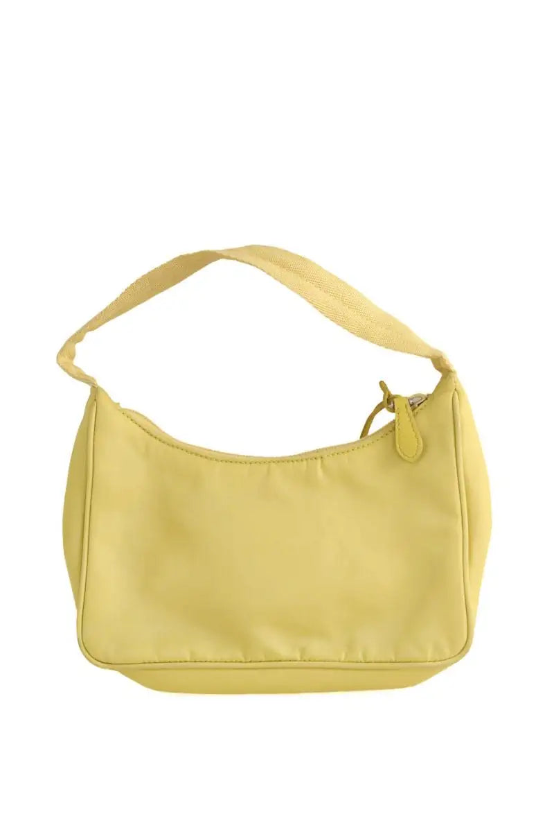 Sac porté épaule Prada Re-Edition 2005 Jaune en Tissu