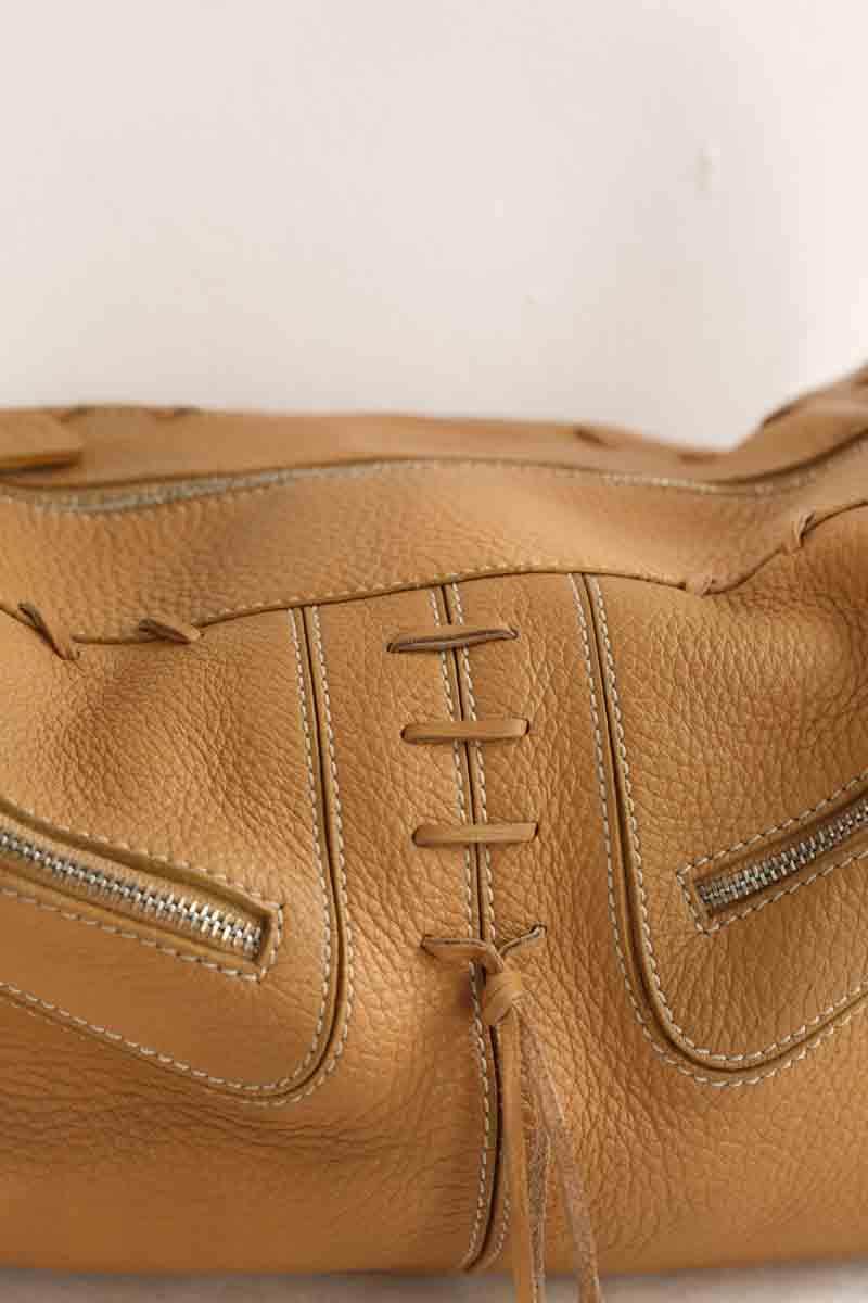 Sac porté épaule Tod's Mickey Camel en Cuir