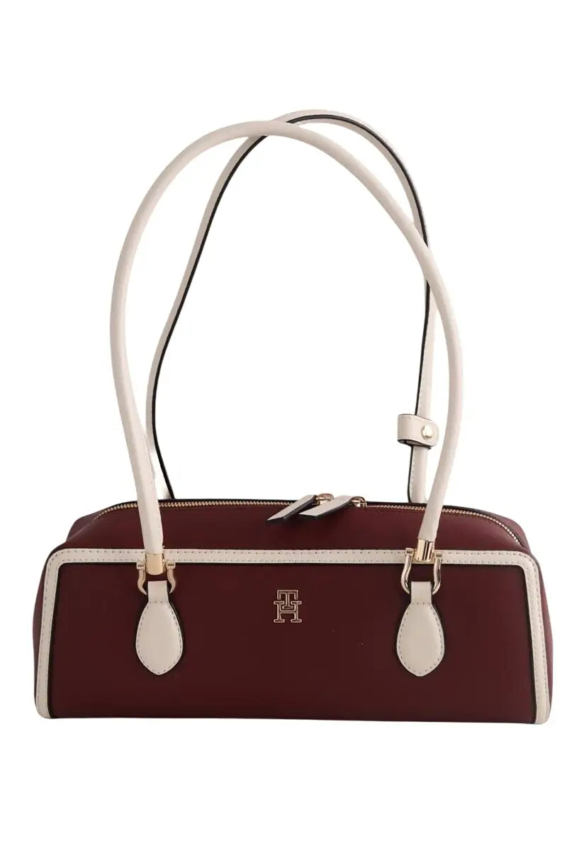Sac porté épaule Tommy Hilfiger Bordeaux en Cuir - Seconde Main