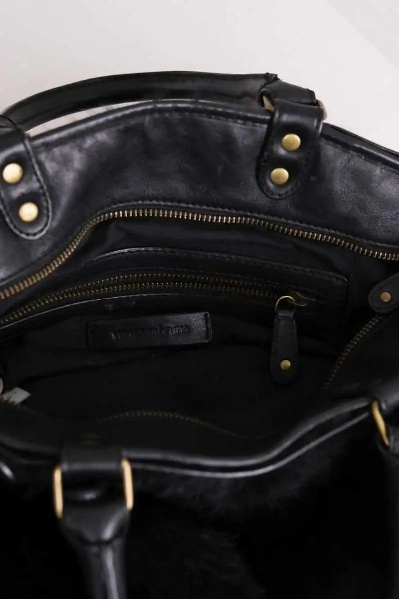 Sac porté épaule Vanessa Bruno Noir en Fourrure