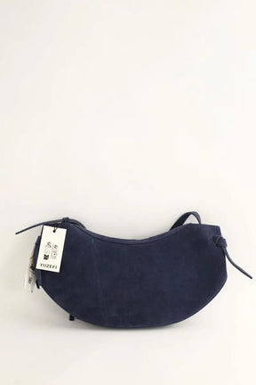 Sac porté épaule Yuzefi Bleu en Daim