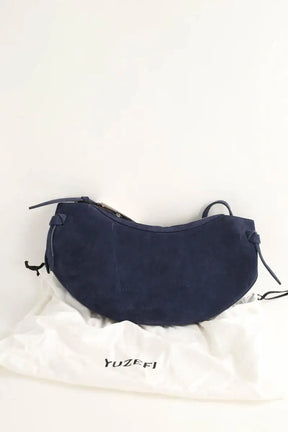 Sac porté épaule Yuzefi Bleu en Daim