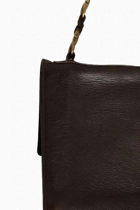 Sac porté épaule Yves Saint Laurent Marron en Cuir