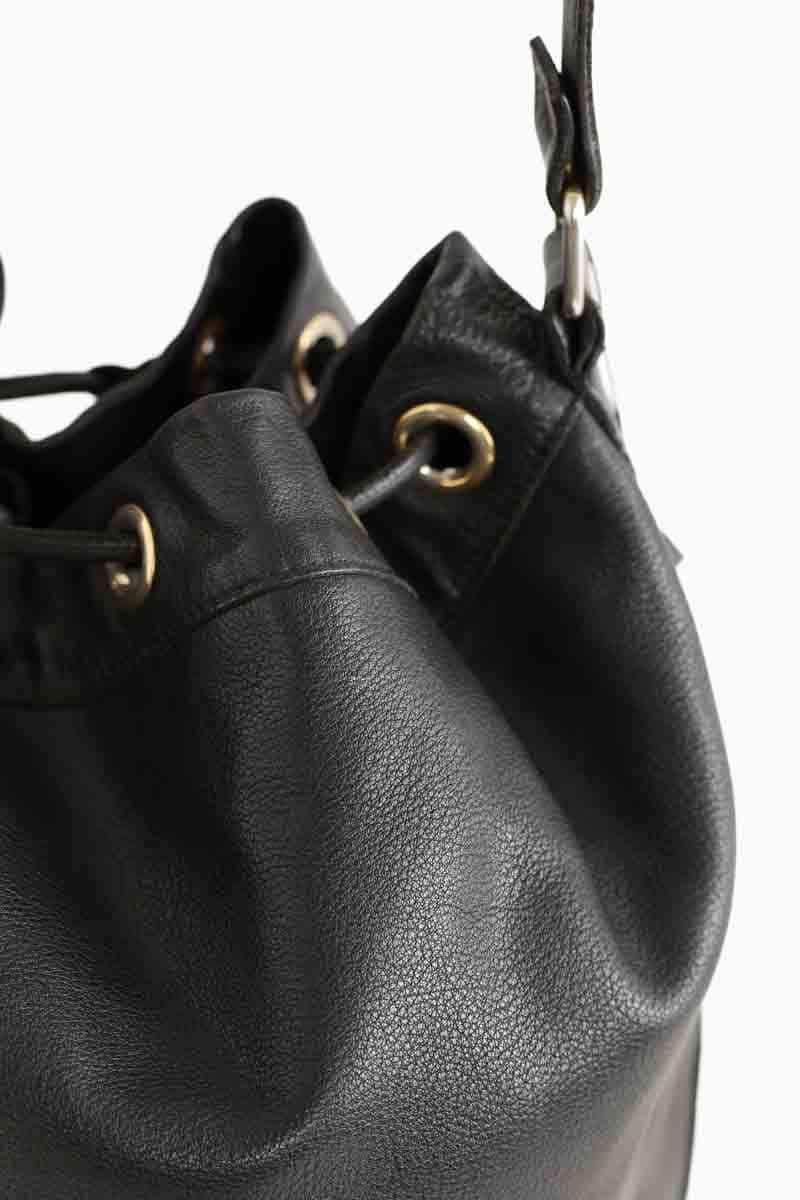 Sac seau Longchamp Noir en Cuir
