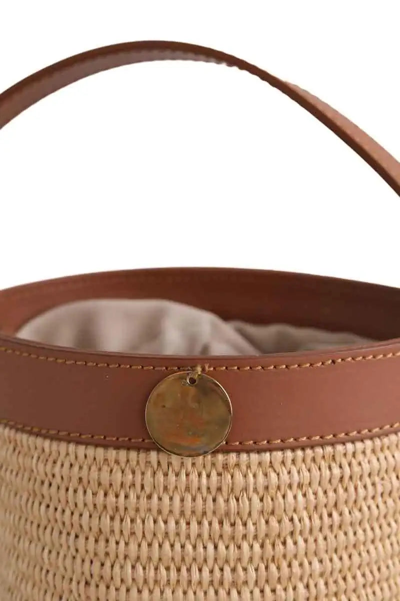 Sac Seau Meraki Heritage Camel en Osier