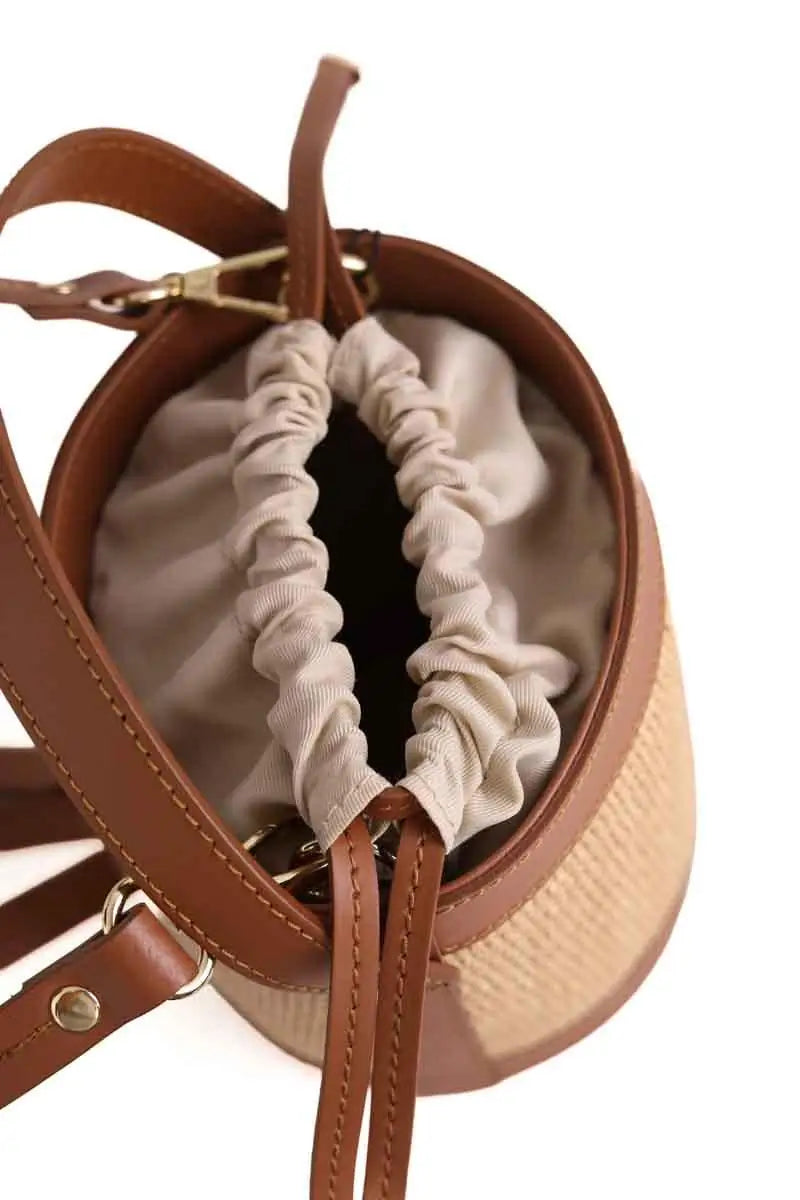 Sac Seau Meraki Heritage Camel en Osier