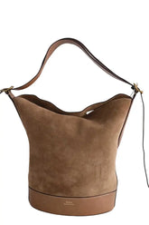 Sac seau Ralph Lauren Bellport bucket bag Camel en Daim - Seconde Main