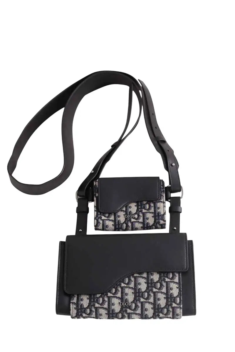 Sacoche Dior Pochette à bandoulière Elite Noir en Cuir - Seconde Main