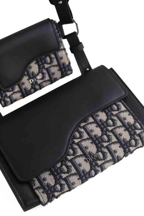 Sacoche Dior Pochette à bandoulière Elite Noir en Cuir