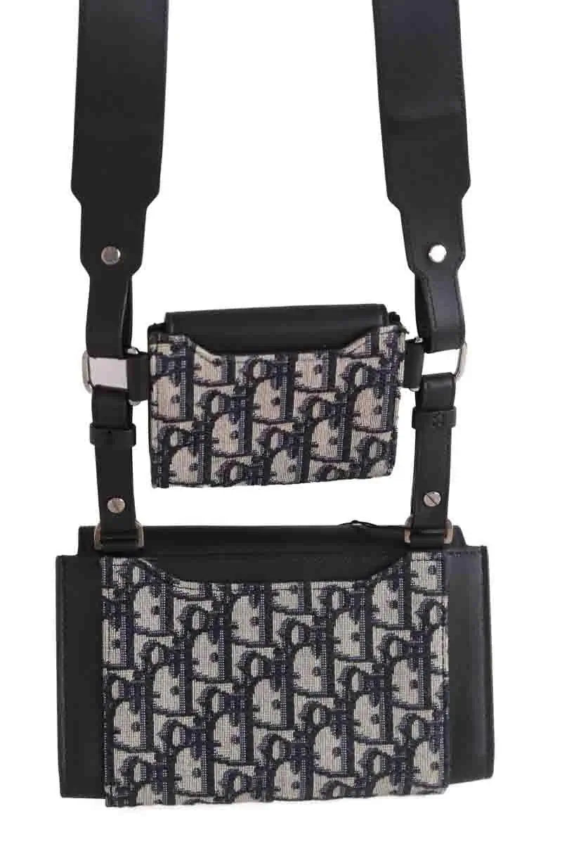 Sacoche Dior Pochette à bandoulière Elite Noir en Cuir