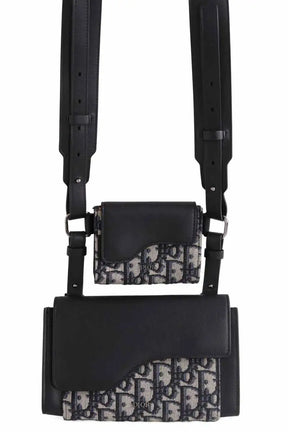 Sacoche Dior Pochette à bandoulière Elite Noir en Cuir