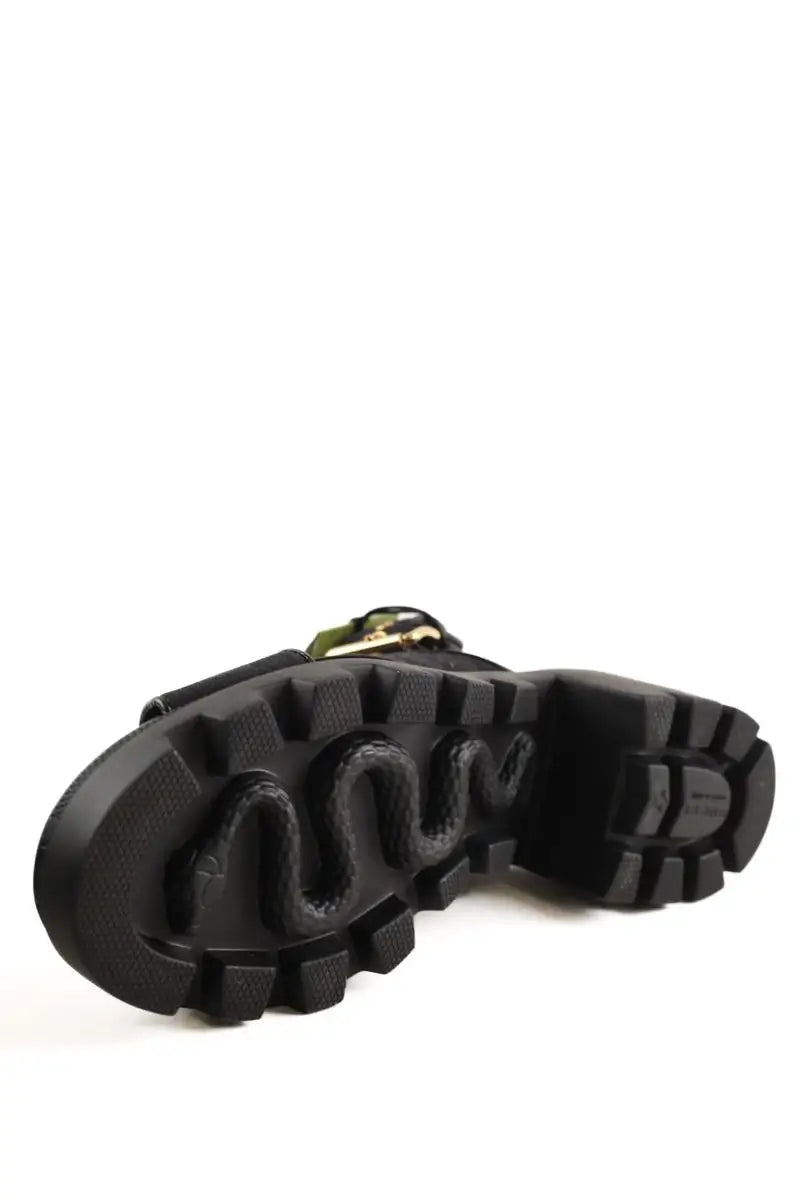 Sandales à talons Gucci Spartiates Noir en Tissu