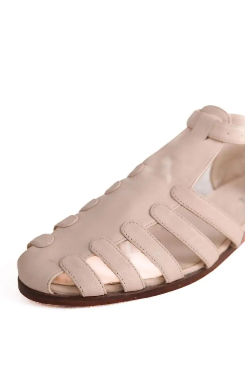 Sandales Agnès B. Rose en Cuir