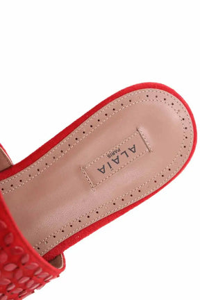 Sandales Alaïa Rouge en Cuir