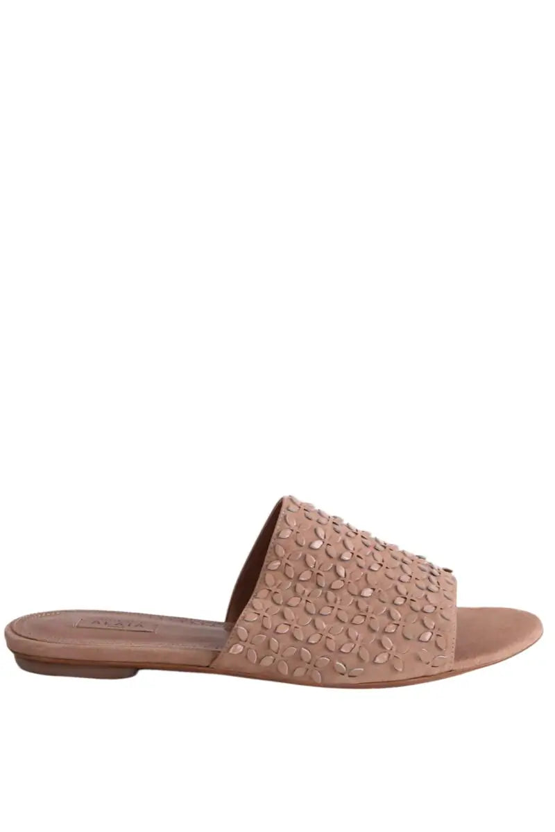 Sandales Alaïa sandales chamois + vernis chair Beige en Cuir, taille 37 - Seconde Main