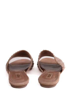 Sandales Alaïa sandales chamois + vernis chair Beige en Cuir