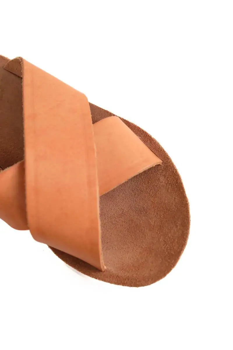 Sandales Ancient Greek Sandals Camel en Cuir
